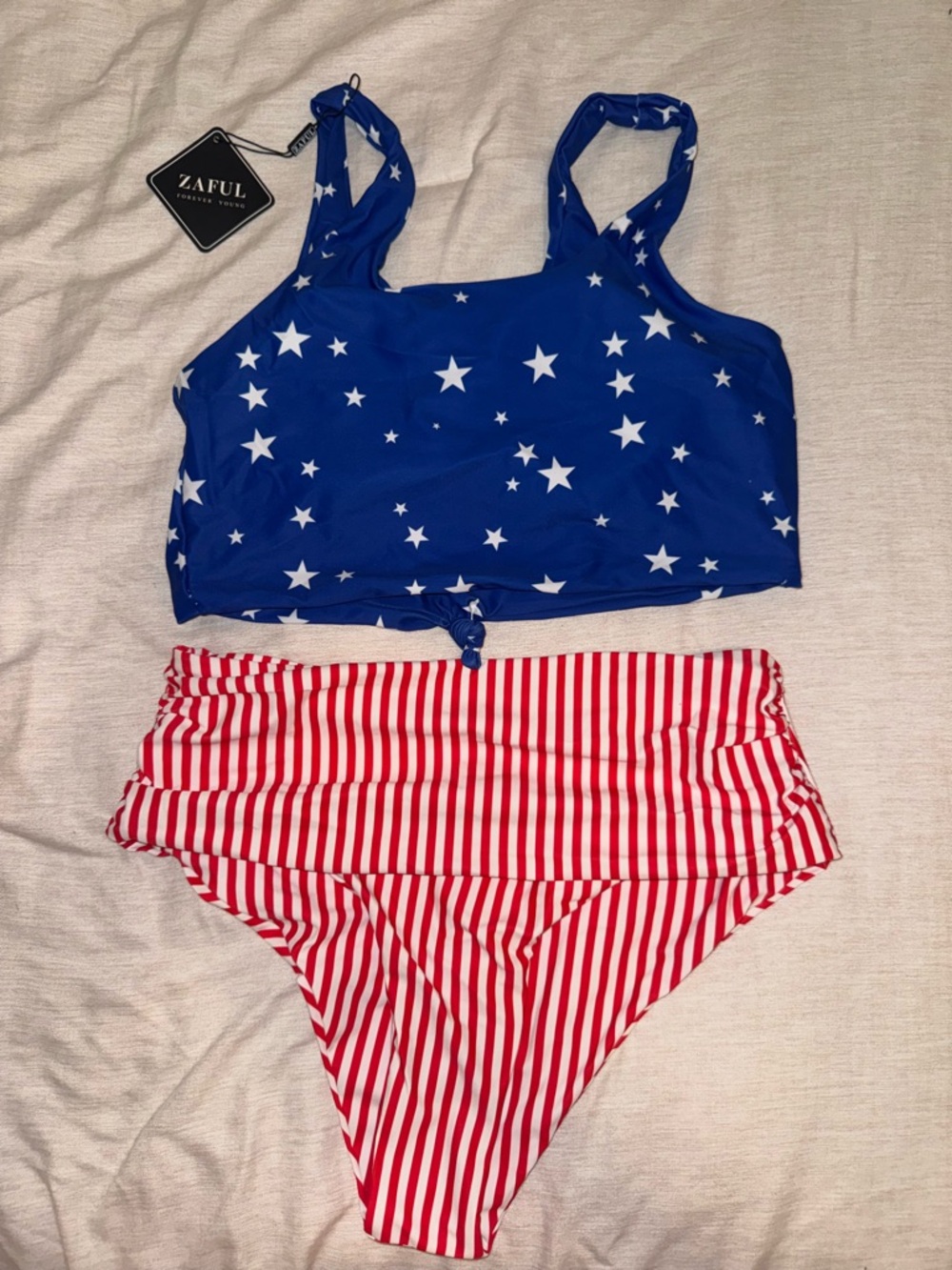 Zaful patriotic tankini US 8